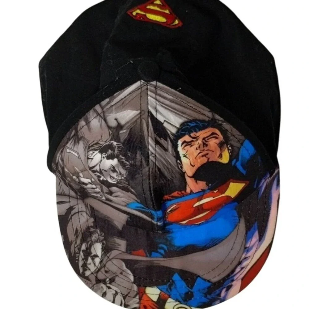 DC Comics Superman Hat Graphic Print Baseball Cap Kids‎ Black
